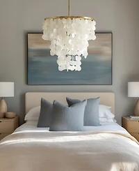 Ink+Ivy Isla Dimmable Layered Capiz Chandelier