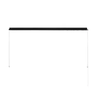Awning Anthracite Steel frame, polyester fabric with Pa coating