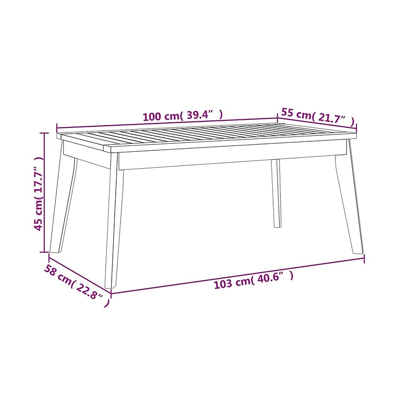 Dining Table Natural Acacia Solid Acacia wood Medium Durable