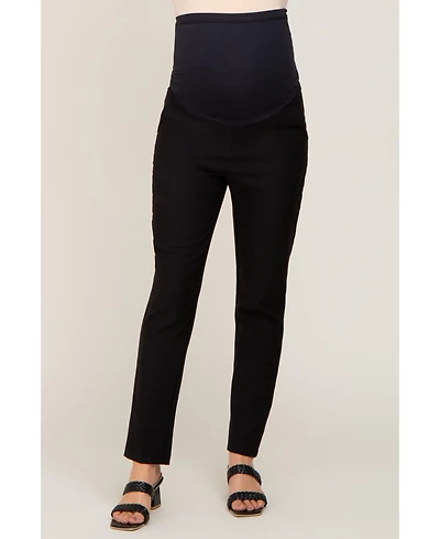 Pinkblush Maternity Black Stretchy Slim Fit Crop Dress Pants