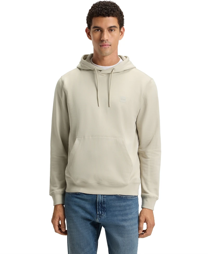 Boss by Hugo Men's Regular-Fit Cotton Terry Logo Patch Hoodie