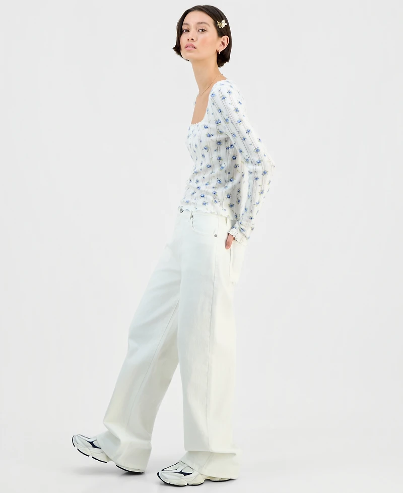 Celebrity Pink Juniors' High-Rise Wide-Leg Jeans