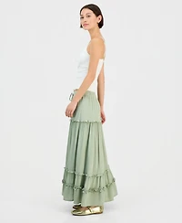 Celebrity Pink Juniors' Ruffle-Tier Maxi Skirt