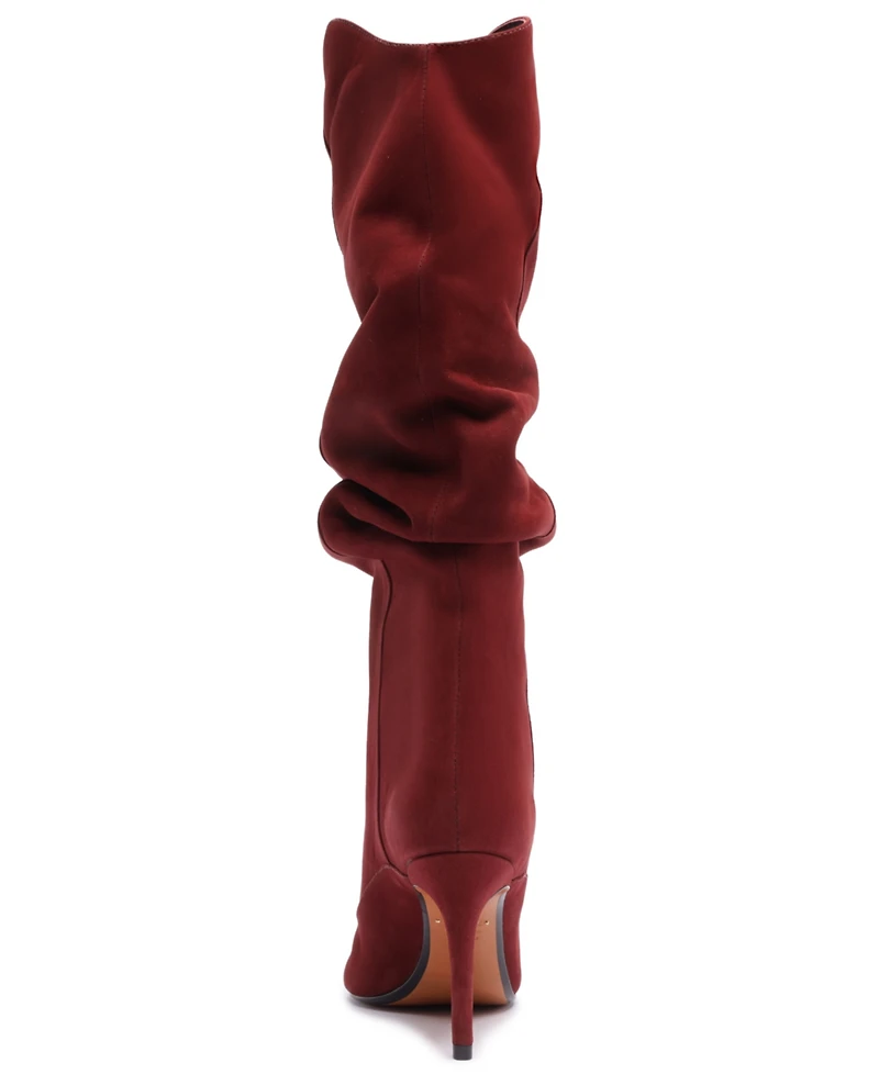 Schutz Women's Maryana Up Pointed Toe Slouch Dress Boots