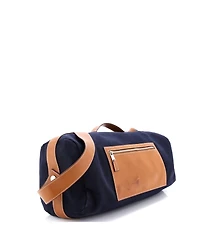 Pre-Owned Hermes Odyssee Terre Duffle Bag Canvas with Leather