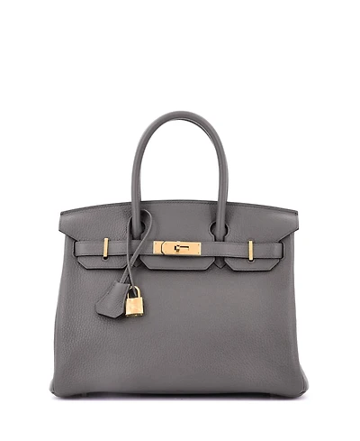 Pre-Owned Hermes Birkin Handbag Grey Togo with Gold Hardware