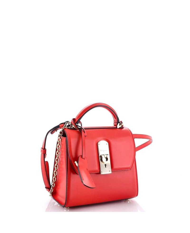 Pre-Owned Salvatore Ferragamo Small Boxyz Top Handle Bag Leather