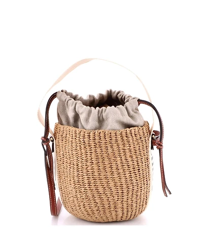 Pre-Owned Chloe Small Woody Basket Tote Woven Raffia