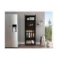 Tuhome Multistorage Pantry Espresso / Black Mdf