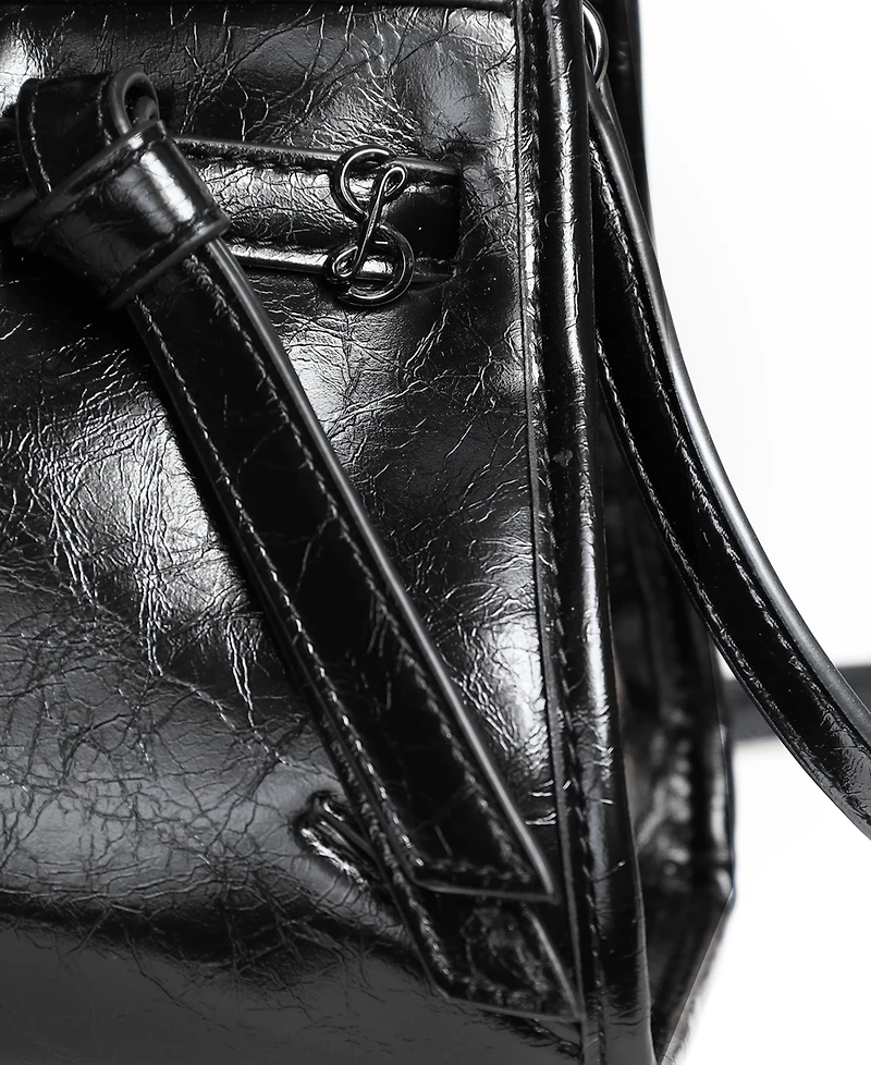 Sam & Libby Onyx Belted Satchel Bag