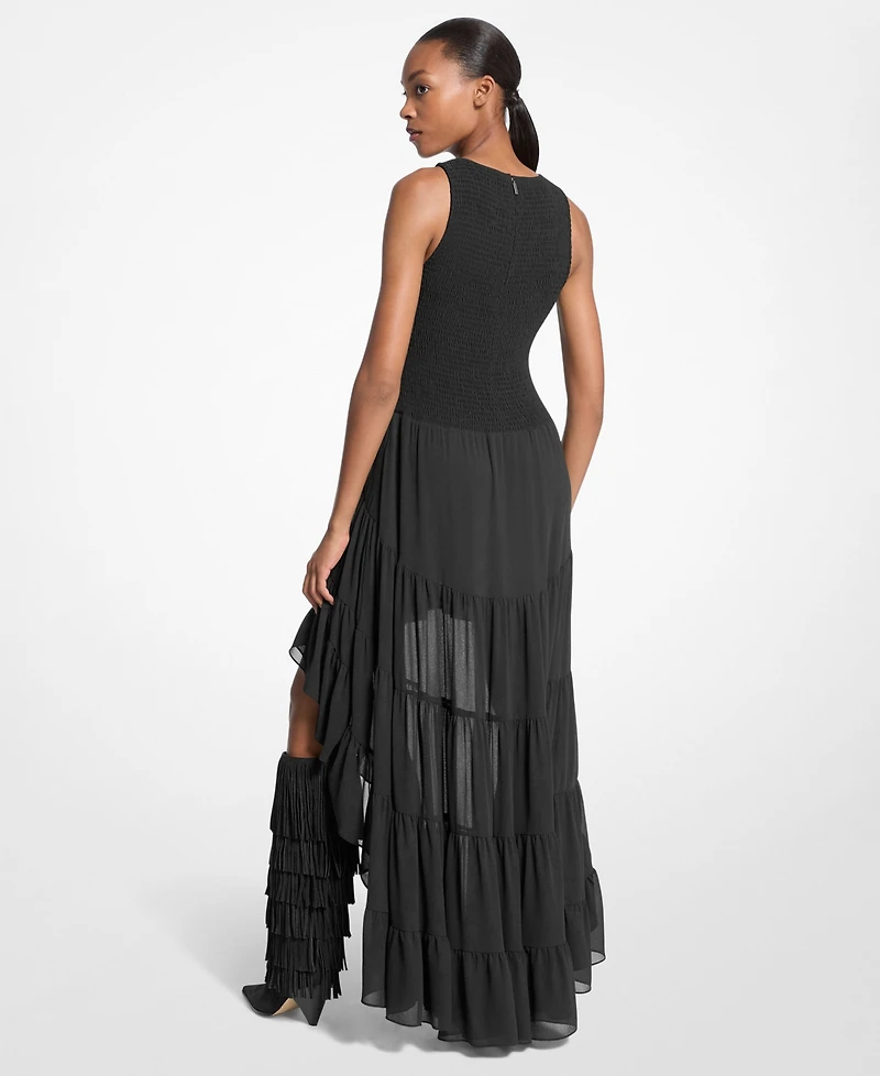 Michael Kors Women's High Low Smock Maxi Dress