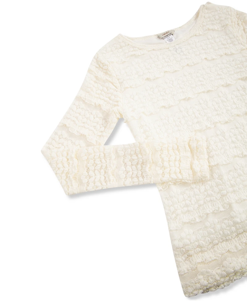 Habitual Girls 7-16 Lace Long Sleeve Top