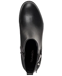 Style & Co Women's Claraa Buckle Detail Block Heel Booties, Macy's Exclusive