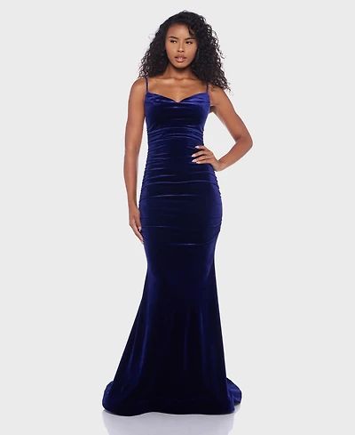 Alex & Sophia Juniors' Spaghetti-Strap Sweetheart Long Dress
