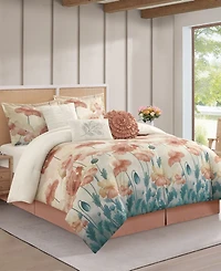 Stratford Park Jade Floral 7-Pc. Comforter Set
