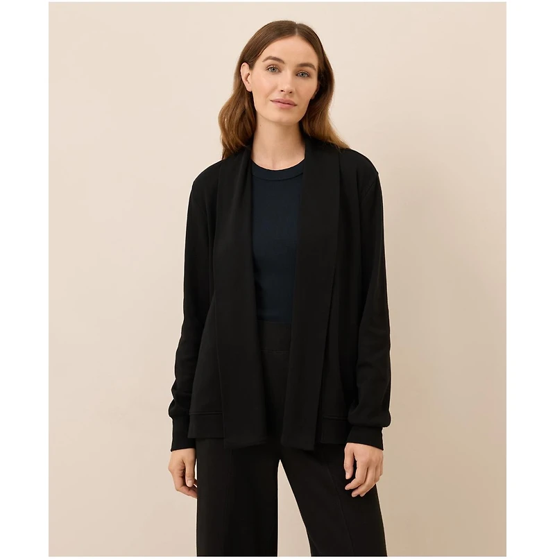 Pact Women's Organic Cotton Airplane Short Drape Cardigan