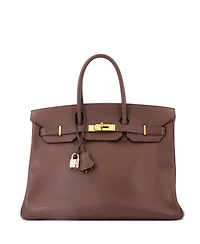 Pre-Owned Hermes Birkin 35 Handbag Brown Epsom with Gold Hardware