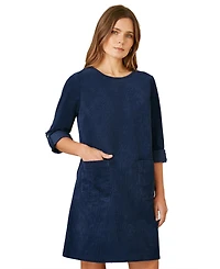 Yumi Women's Cord Tunic Dress With Pockets