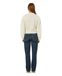 Yumi Women's Hand Embroidered Flower Cardigan