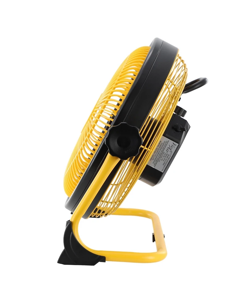 Vie Air 12 Inch Rechargeable Indoor/Outdoor Floor Fan (IPX4 Rated) in Yellow