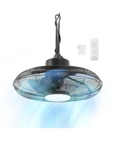 Vie Air 20 Inch 3 Speed Gazebo Outdoor Fan in Matte Black