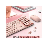 Wireless Keyboard And Mouse, Usb & Type C 2-In-1 Receiver, SK73-3 Full Size Wireless Keyboard Mouse Combo,Compatible with Laptop, Desktop