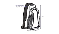 Clear Sling Bag, Stadium Approved Pvc Crossbody Backpack, Clear Casual Chest Daypack for Hiking, Stadium or Concerts
