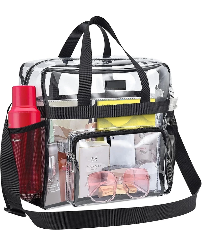CUrbanmax lear Bag Stadium Approved, 12×6×12 Clear bag for Stadium Events, Women's Handbag for Sports Concert Festival Work