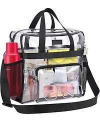 CUrbanmax lear Bag Stadium Approved, 12×6×12 Clear bag for Stadium Events, Women's Handbag for Sports Concert Festival Work