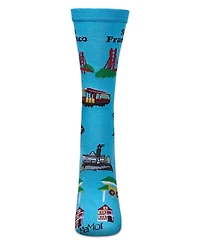 MeMoi Women's San Francisco Rayon From Crew Socks
