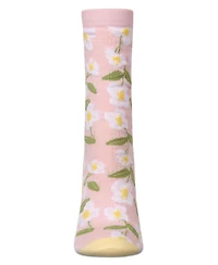 MeMoi Women's Daisy Pointelle Crew Socks