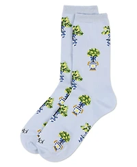 MeMoi Women's Topiary Rayon From Crew Socks