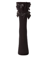 MeMoi Women's Multiple Knit-On Bows Cotton Rich Crew Sock