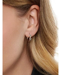 Devata Mariner Hoop Earrings in Rhodium Plated Sterling Silver