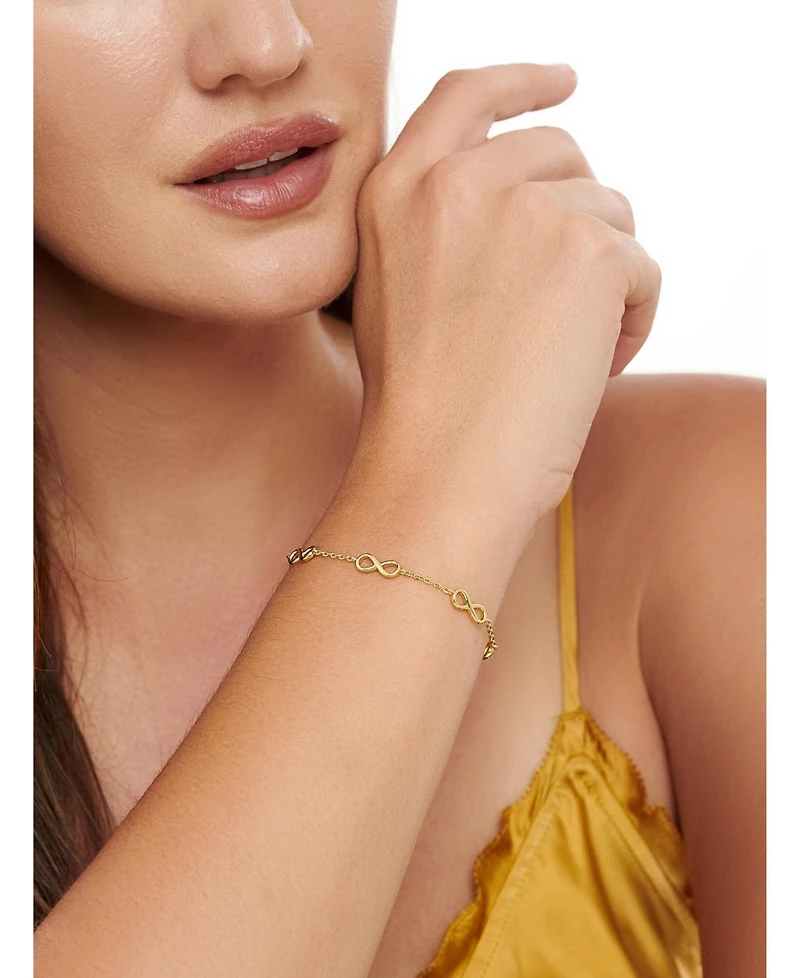 Devata Infinity Chain Bracelet in Gold Plated Sterling Silver