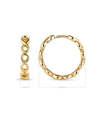 Devata Infinity Hoop Earrings in Gold Plated Sterling Silver