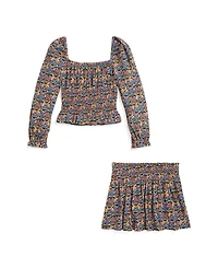 Polo Ralph Lauren Girls 2T-6X 2-Pc. Floral Smocked Top and Skirt Set