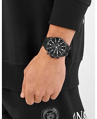 Plein Sport Mens Impact Chronograph Date Quartz Silicone Strap 46MM