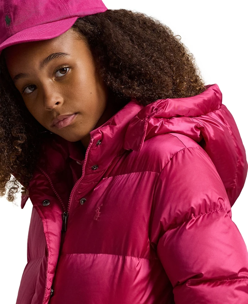 Polo Ralph Lauren Girls 7-16 Metallic Hooded Outerwear Coat