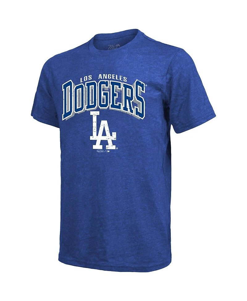 Majestic Threads Men's Shohei Ohtani Royal Los Angeles Dodgers Triblend Name Number T-Shirt
