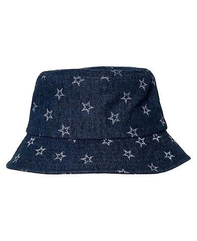 The Wild Collective Women's Navy Dallas Cowboys Denim Bucket Hat