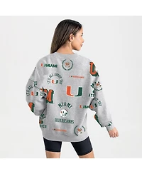 Gameday Couture Women's Gray Miami Hurricanes Always on Repeat Fleece Sweatshirt