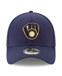 New Era Men's Navy Milwaukee Brewers 2025 Mlb Postseason Side Patch 39THIRTY Flex Hat