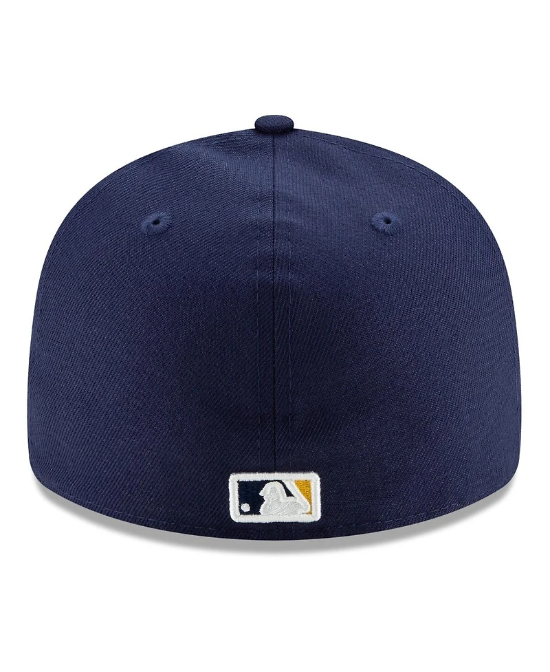 New Era Men's Navy Milwaukee Brewers 2025 Mlb Postseason Side Patch Low Profile 59FIFTY Fitted Hat