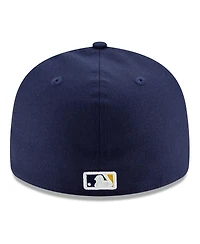 New Era Men's Navy Milwaukee Brewers 2025 Mlb Postseason Side Patch Low Profile 59FIFTY Fitted Hat