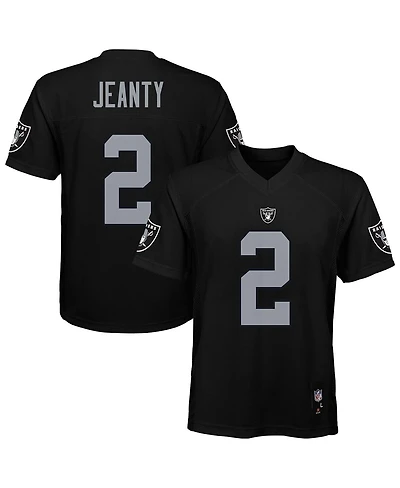 Outerstuff Big Boys and Girls Ashton Jeanty Black Las Vegas Raiders Replica Player Jersey