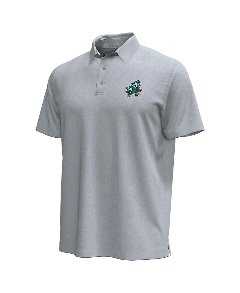 Under Armour Men's Gray Notre Dame Fighting Irish Sporting Leprechaun Icon Polo Shirt