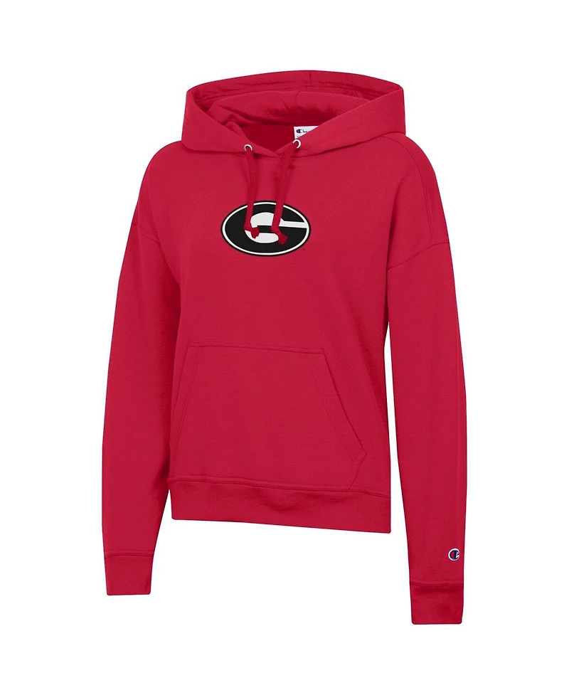 Champion Women's Red Georgia Bulldogs Powerblend Fleece Hoodie