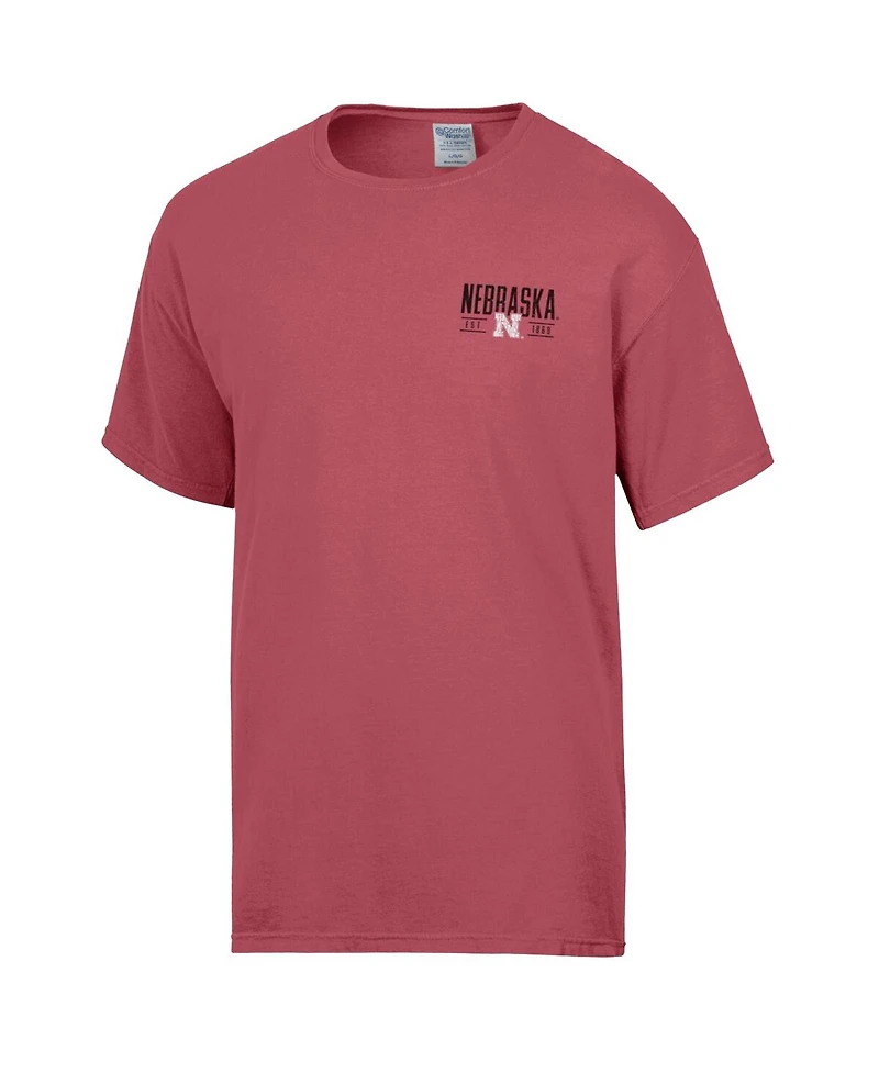 Comfortwash Men's Red Nebraska Huskers Big Name T-Shirt