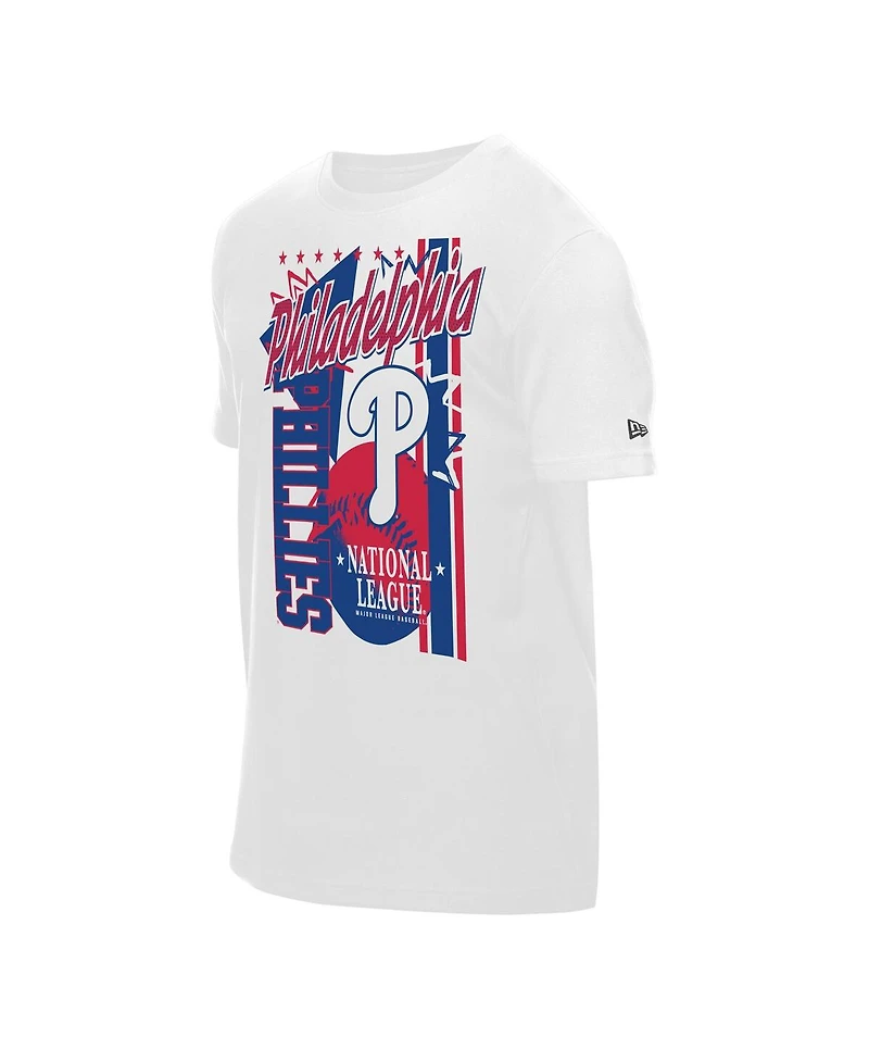 New Era Men's White Philadelphia Phillies Big Graphic Domestic T-Shirt